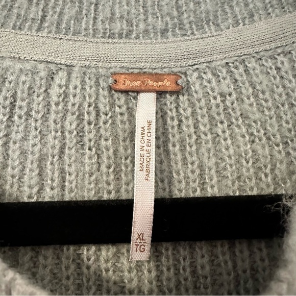 Free People Autumn Sky Sweater in Cloud Combo Womens Size XL Striped - Picture 3 of 6